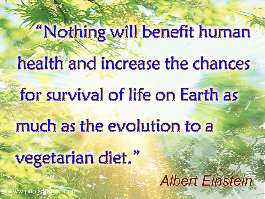 Einstein on being a vegiterian