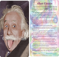 Einstein Saying on Plastic Card 