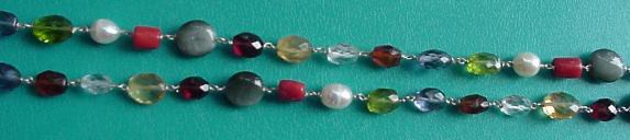 navaratna necklace closeup for crystal healing