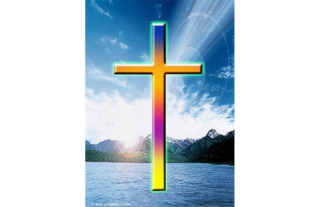 cross on water image