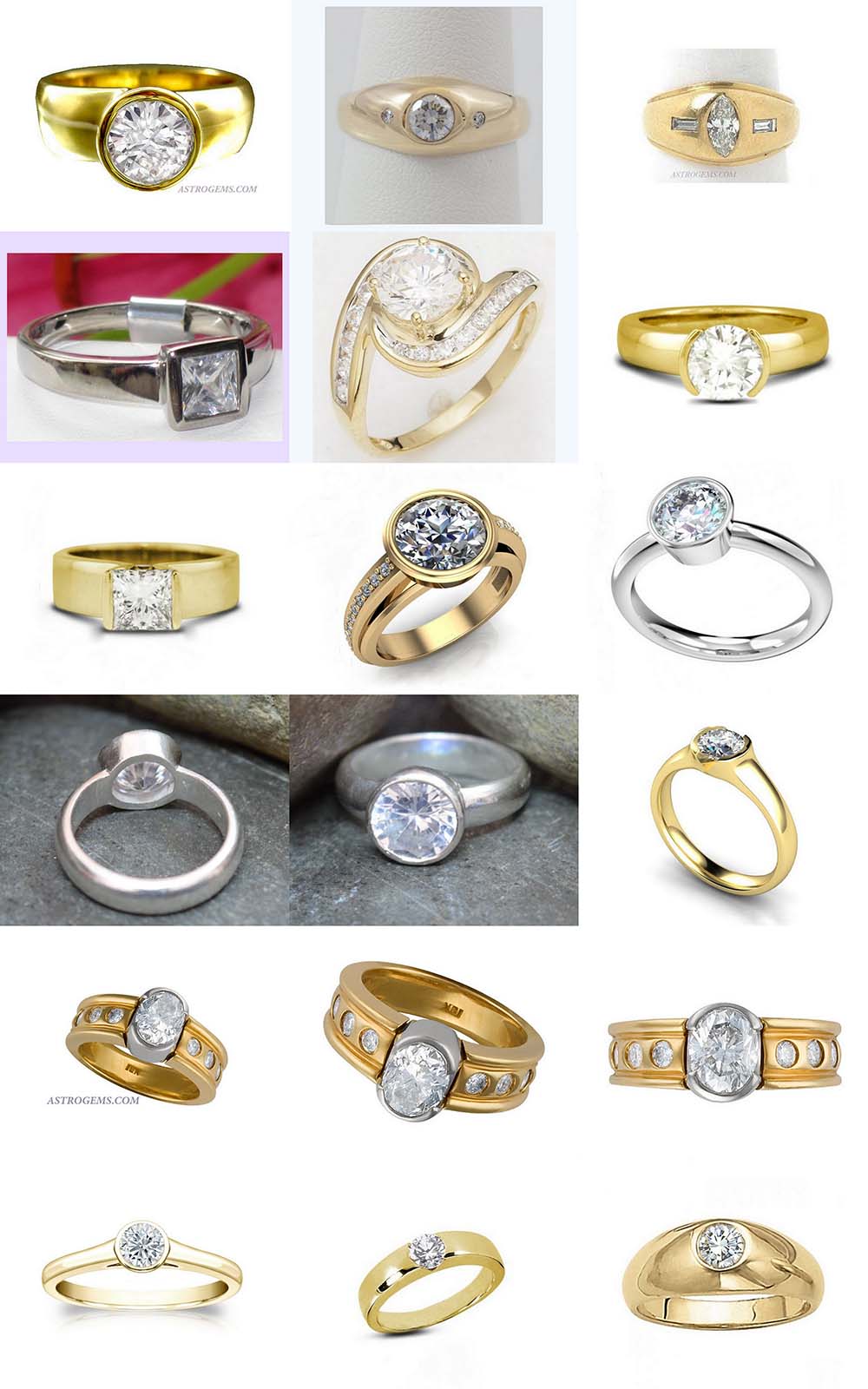 Astrogems can make jyotish astrological diamond rings in any style.
