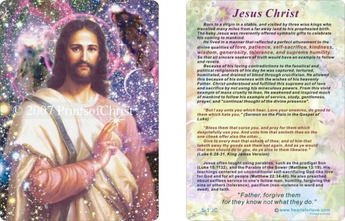 Jesus card with saying