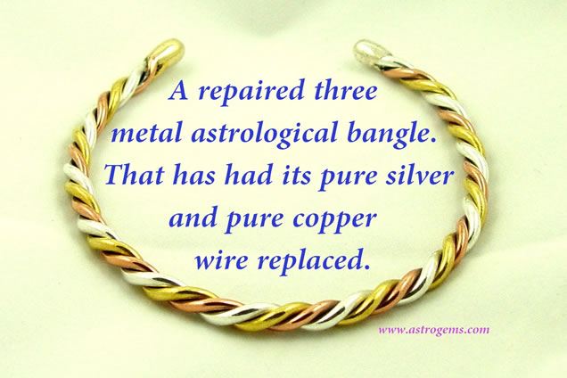 repaired Three Metal Bangle