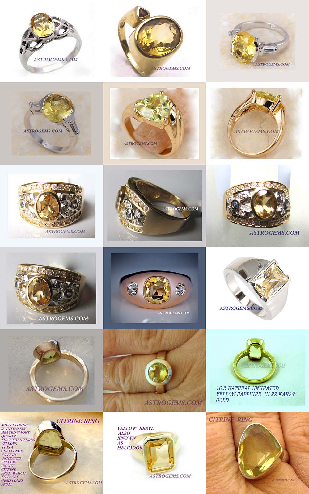 Astrogems can make custom astrological Yellow Sapphire rings.