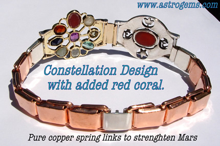 constellation design with added red coral