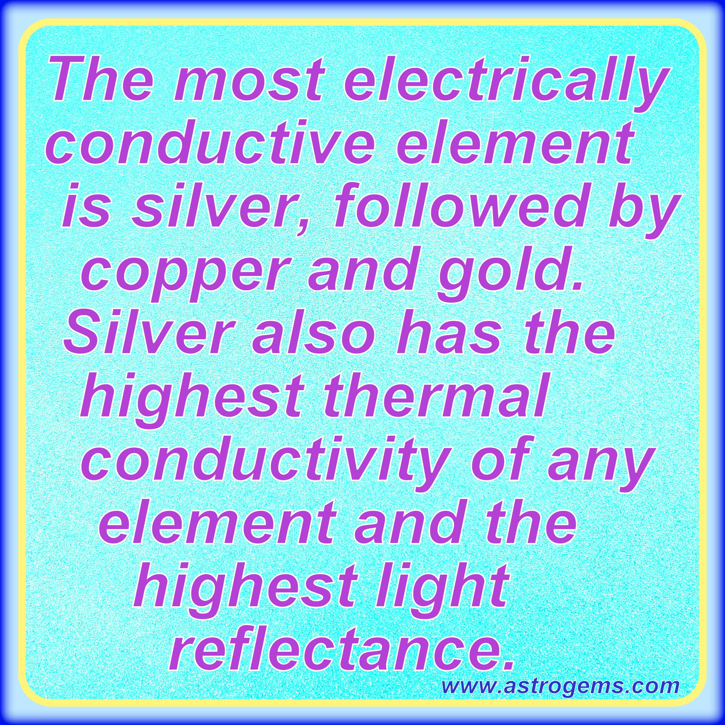 about silver copper and gold
