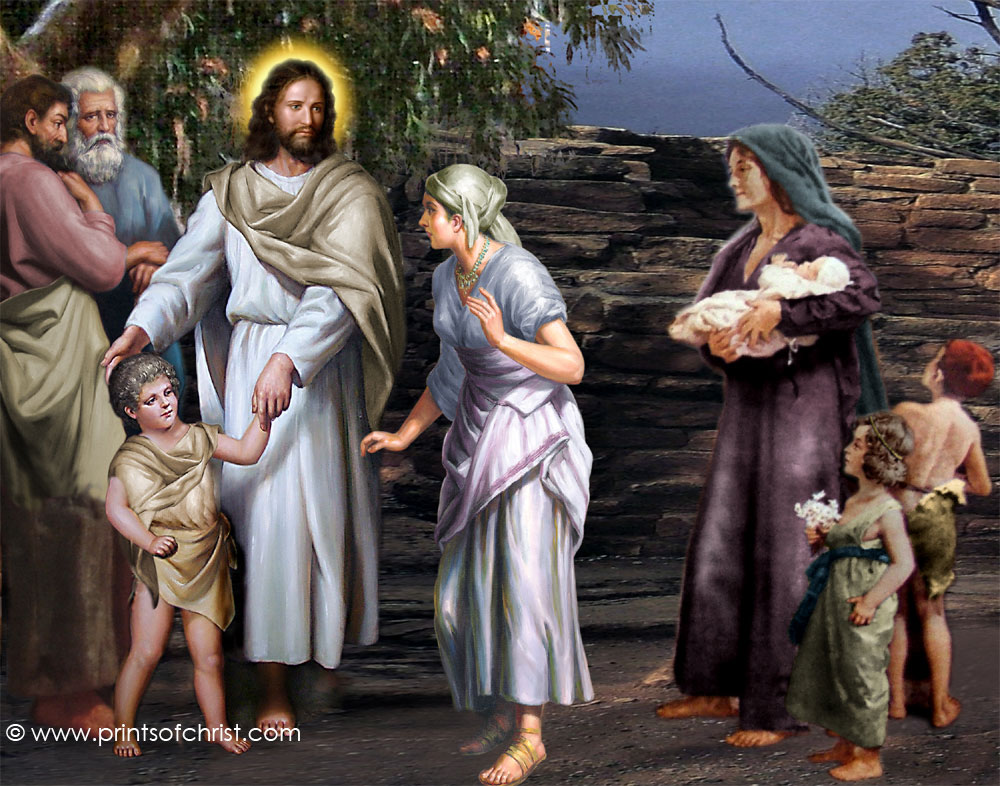 Jesus with little boy