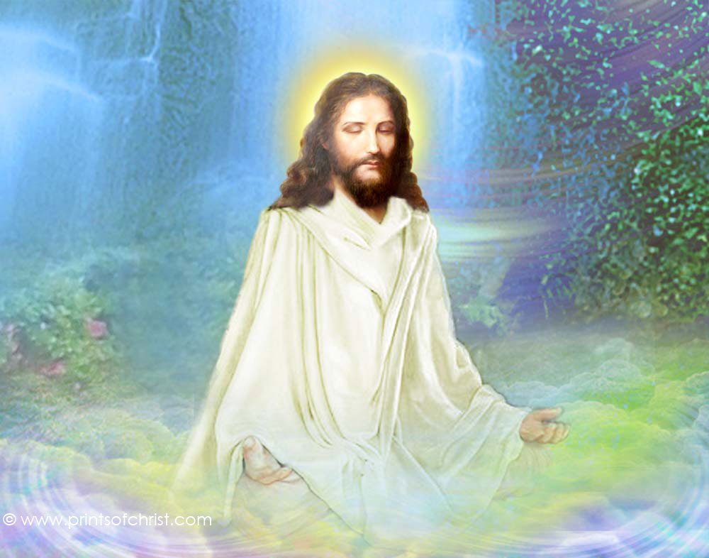 Jesus Meditating Image