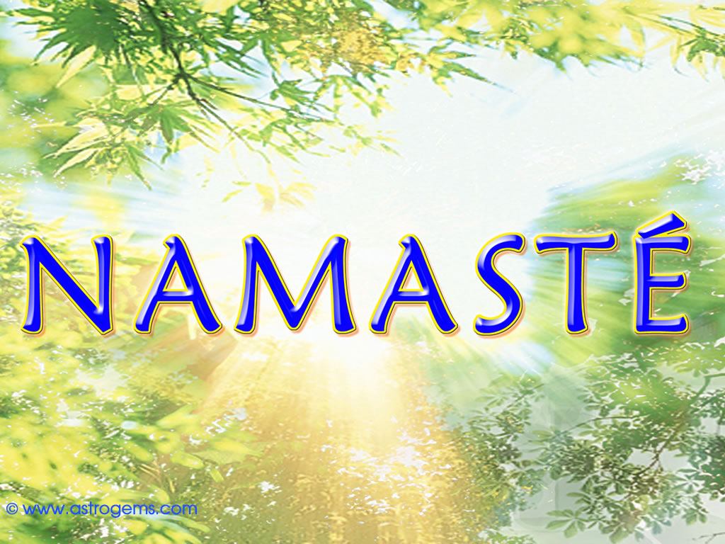 namaste picture with sun