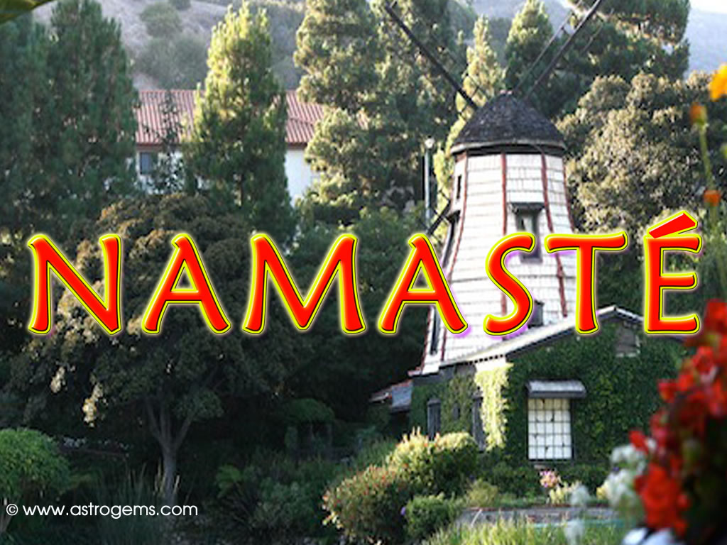 Namaste with lighthouse